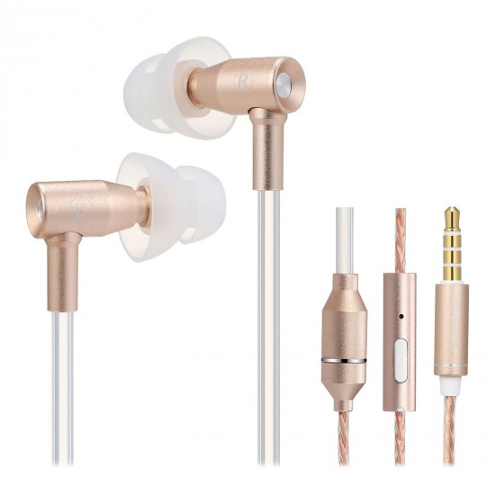 FC31 Air Tube Anti-radiation In-ear Headphones 3.5mm Wired Music Headset Radiation Free Earphone Noise Reduction Line Control with Mic