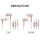 FC31 Air Tube Anti-radiation In-ear Headphones 3.5mm Wired Music Headset Radiation Free Earphone Noise Reduction Line Control with Mic