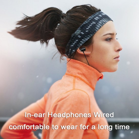 In-ear Headphones Earphones Wired Headset Compatible with Smart Phones Tablets Computers Mp3 Player for All 3.5mm Interface Devices