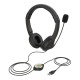 USB Wired Headset with Noise Cancelling Microphone On Ear Computer Headphone Call Center Earphone Volume Control Speaker Mic Mute Adjustable Headband