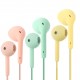 U88 Universal Wired Control Earphone Fashion Pure Color 3.5mm Plug Headphone with Microphone