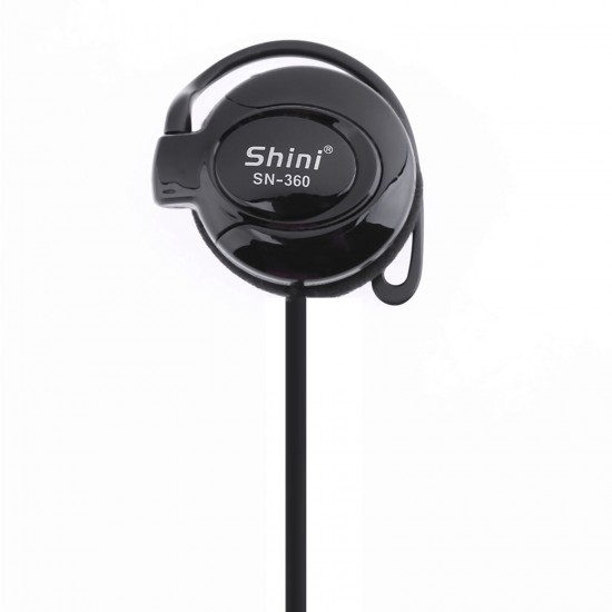 SHINI SN-360 Ear Hook Headsets 3.5mm Wired Stereo Earphone Game Sports Headphone with Mic for Phone Headset