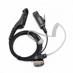 PTT Air Tube Earpiece Headset with PTT Mic Compatible with Motorola Portable Radio APX2000 APX7000 APX6000 APX7500 DP4601 Walkie Talkie XiR P8668