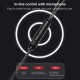 F5 6D Earphone 3.5mm Sport Headphones Stereo Bass Metal Wired Gaming Earphones with Mic In-Ear Headset