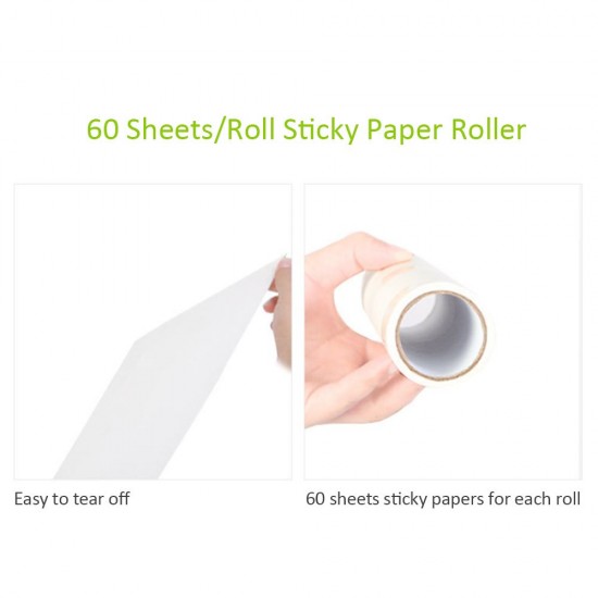 Sticky Roller Refill Lint Roller Sticky Papers 60 Sheets/Roll