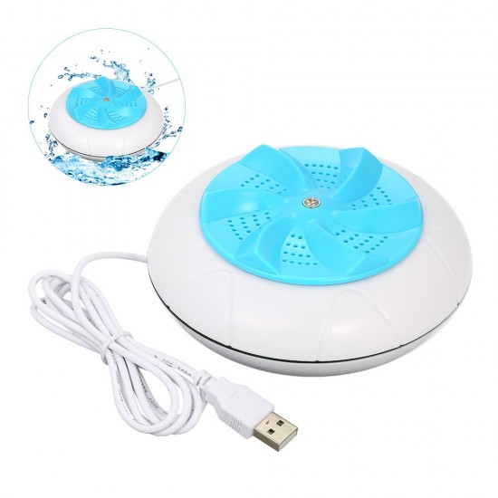 Portable Turbine Washing Machine 1 kg Laundry Quantity Mini Rotating Washer with USB Cable for Travel Home Business Trip