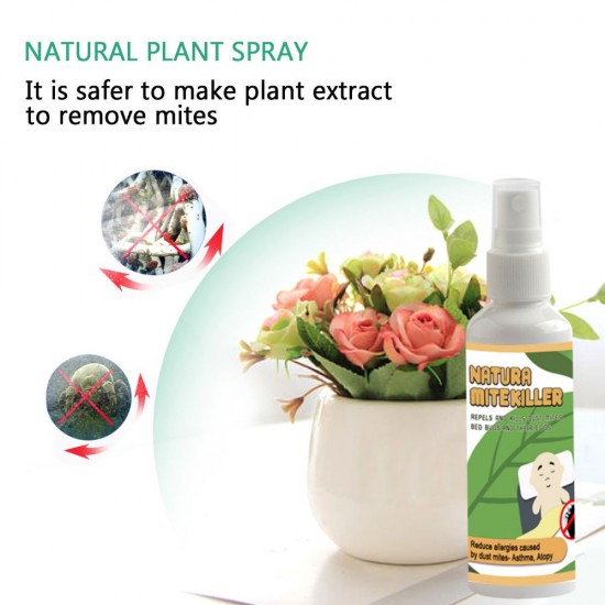 Natural Herbal Mite Exterminating Spray Mite Killer 50ML