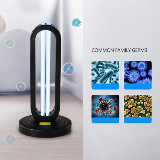 38W High Ozone UV Disinfection Lamp 360 Degree Remote Ultraviolet Light Intelligent Household Germicidal Light