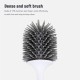 Wall Mounted Toilet Brush and Holder Set Toilet Bowl Brush Bathroom Hollow Suspension Drainage Holder Toilet Soft Cleaning Brush Kit with Caddy