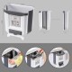 Hanging Kitchen Trash Can Collapsible Mini Hanging Garbage Can for Cabinet Foldable Waste Bin for Car Bedroom Bathroom