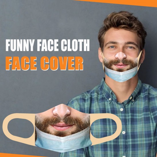 Funny Expression Printed Face Cover Reusable Cotton Mouth Cover