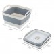 Collapsible Sink with Drainer Plug Handle Collapsible Washing Up Bowl Folding Water Container Portable Water Storage Basin for Washing Dishes Camping Hiking Home Kitchen