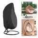 Patio Hanging Chair Cover Outdoor Egg Chair Cover Durable Waterproof Swing Chair Dust Cover Black, S Size 115 * 190cm