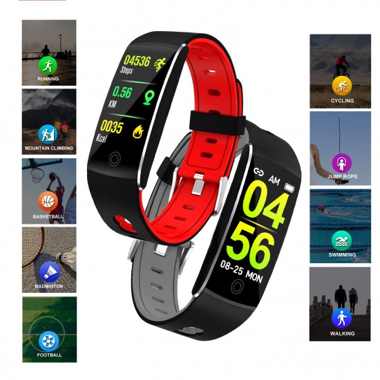 Smart Watch, Fitness Tracker, Smart Sports Bracelet, Body Temperature / PR Pulse Rate / SpO2 Blood Oxygen Sensor Saturation / Blood Pressure Monitoring, Step Calorie Counter Sleep Monitoring, IP67 Waterproof Smart Bracelet