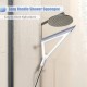 2 In 1 Broom Floor Squeegee Multi-Purpose Window Squeegee Long Handle Shower Squeegee Stainless Steel Glass Squeegee for Bathroom Window and Car Windshield Glass