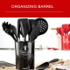 Kitchen Utensils Set 9Pcs All Over Silicone Non-stick Barreled Cooking Utensils Set Silica Gel Utensil Kitchenware Set