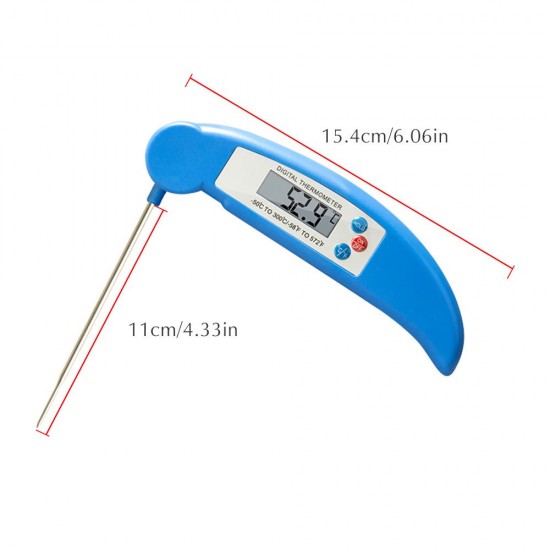 Thermometer Instant Read Digital Cooking Thermometer ℃/℉ Switch Candy Super Long Probe Kitchen BBQ Grill Smoker Meat Oil Milk Yogurt Temperature