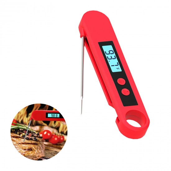 Meat Thermometer Food Thermometer Digital Instant Read Thermometer LCD Display with Backlight Waterproof Thermometer for Kitchen BBQ Grill Milk Water