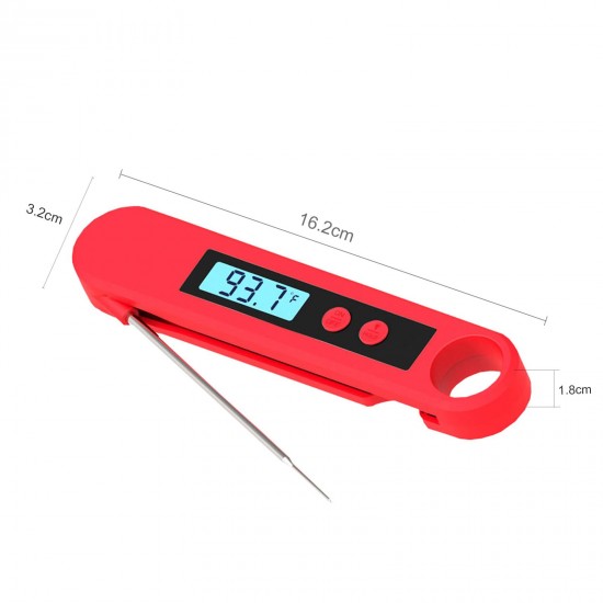 Meat Thermometer Food Thermometer Digital Instant Read Thermometer LCD Display with Backlight Waterproof Thermometer for Kitchen BBQ Grill Milk Water