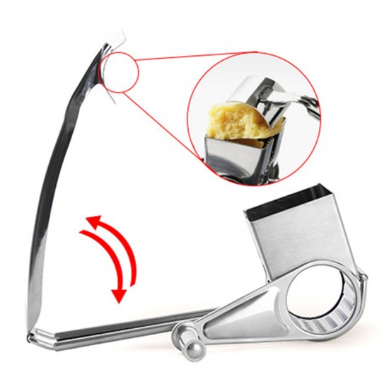 Manual Rotary Cheese Grater Stainless Steel Handheld Rotary Slicer Shredding Grinder for Grating Hard Cheese Chocolate Nuts Party Dessert Restaurant Kitchen Gadgets