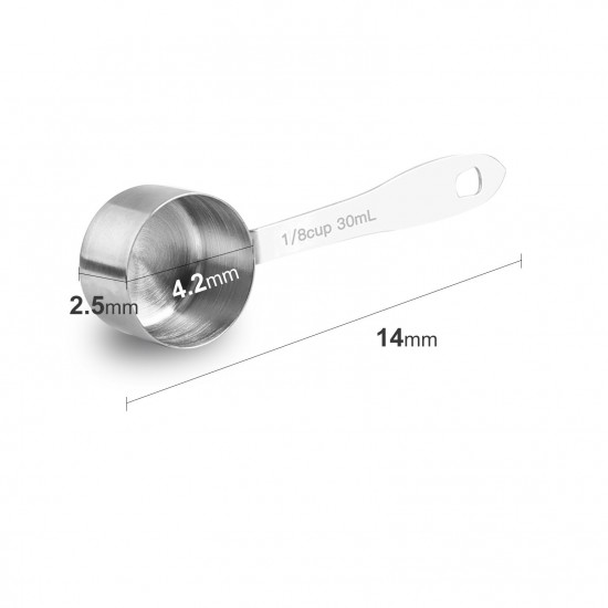 Coffee Scoop Stainless Steel Measuring Scoop 30ML Coffee Measuring Spoon