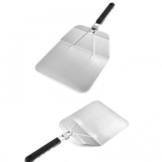 Stainless Steel Pizza Peel with Foldable Handle Pizza Spatula for Oven Pizza Paddle for Baking Homemade Pizza Bread