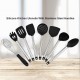 8PCS Silica Gel Kitchen Suit Stainless Steel Handle Kitchen Tool Suit For Non-Stick Pan Shovel And Spoon