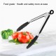 Silicone Kitchen Tongs, Serving Tongs for cooking, High Heat Resistant to 230°C, Stainless Steel Metal Food Tongs with Non-Stick Silicone Tips(16 inch,Red)