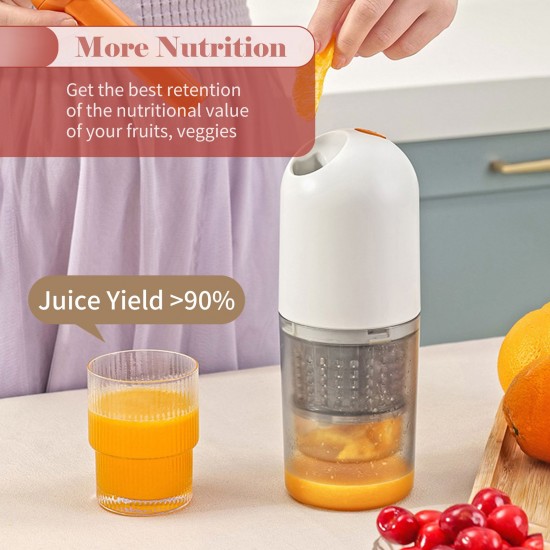 180mL Portable Juicer Compact Slow Juicer USB Masticating Juicer for Fruit Vegetable Juicer Extractor Press Juicer Portable Small Juicer for Outdoor Travel Office Home Baby Food