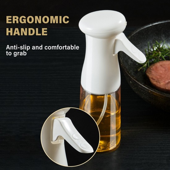 Plastic Oil Sprayer 200ml Oil Dispenser with Brushes Portable Refillable Spray Bottle for Vinegar Cooking Wine Soy Sauce Cooking Baking Grilling