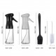 Plastic Oil Sprayer 200ml Oil Dispenser with Brushes Portable Refillable Spray Bottle for Vinegar Cooking Wine Soy Sauce Cooking Baking Grilling