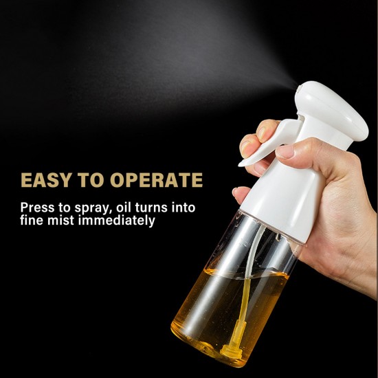 Plastic Oil Sprayer 200ml Oil Dispenser with Brushes Portable Refillable Spray Bottle for Vinegar Cooking Wine Soy Sauce Cooking Baking Grilling