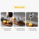 Lemon Squeezer Metal Squeezer Bowl Lime Squeezer Manual Citrus Press Juicer for Orange Citrus Fruit Juicer Wood Non-Slip Grips