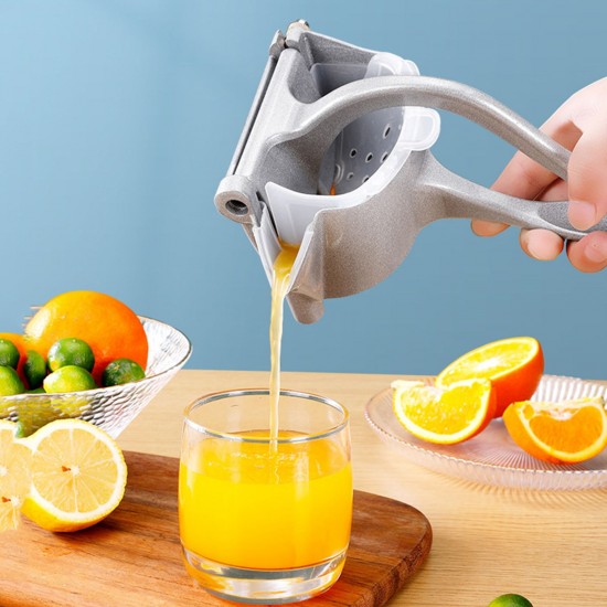 Lemon Squeezer Metal Squeezer Bowl Lime Squeezer Manual Citrus Press Juicer for Orange Citrus Fruit Juicer Wood Non-Slip Grips