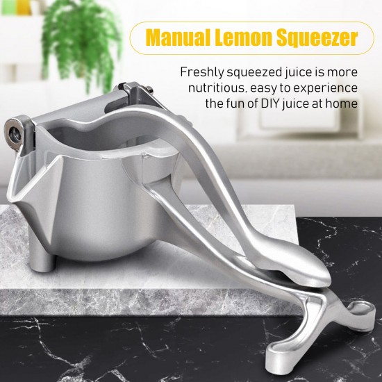 Lemon Squeezer Metal Squeezer Bowl Lime Squeezer Manual Citrus Press Juicer for Orange Citrus Fruit Juicer Wood Non-Slip Grips