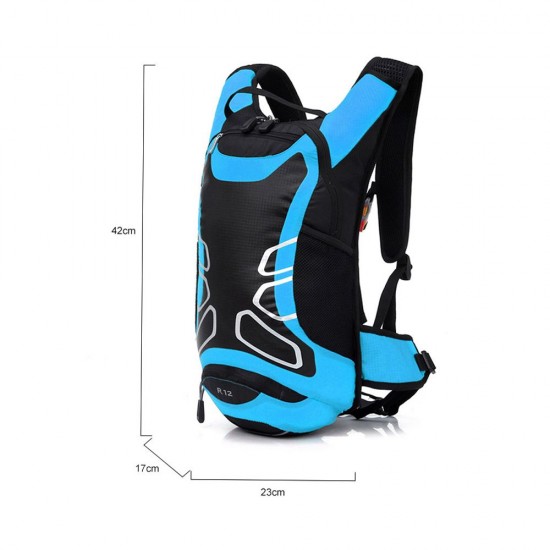 12L Waterproof Cycling Bicycle Bike Shoulder Backpack Ultralight Sport Outdoor Riding Travel Mountaineering Hydration Water Bag