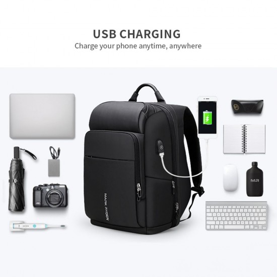 MARK RYDEN Large Capacity Anti-Thief Multifunctional Business Laptop Bag Waterproof USB Charging Outdoor Men Backpack With 2 Custom Parcel