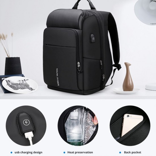 MARK RYDEN Large Capacity Anti-Thief Multifunctional Business Laptop Bag Waterproof USB Charging Outdoor Men Backpack With 2 Custom Parcel