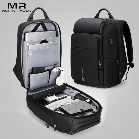 MARK RYDEN Large Capacity Anti-Thief Multifunctional Business Laptop Bag Waterproof USB Charging Outdoor Men Backpack With 2 Custom Parcel