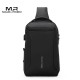 Mark Ryden Portable Fashion Business Leisure Anti-Theft Waterproof USB Charge Large Capacity Men Single-Shoulder Bag