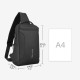 Mark Ryden Portable Fashion Business Leisure Anti-Theft Waterproof USB Charge Large Capacity Men Single-Shoulder Bag