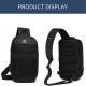 ozuko Portable Fashion Large Capacity Multi-Function Man Chest Bag Waterproof Anti-Theft USB Charge Port Chest Pack With Lock