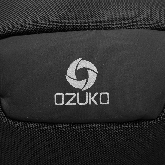 ozuko Portable Fashion Large Capacity Multi-Function Man Chest Bag Waterproof Anti-Theft USB Charge Port Chest Pack With Lock