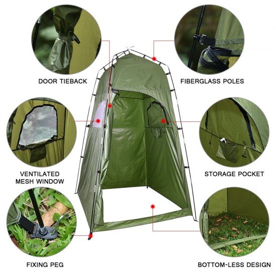 Privacy Shelter Tent Portable Outdoor Shower Toilet Changing Room Tent for Camping and Beach