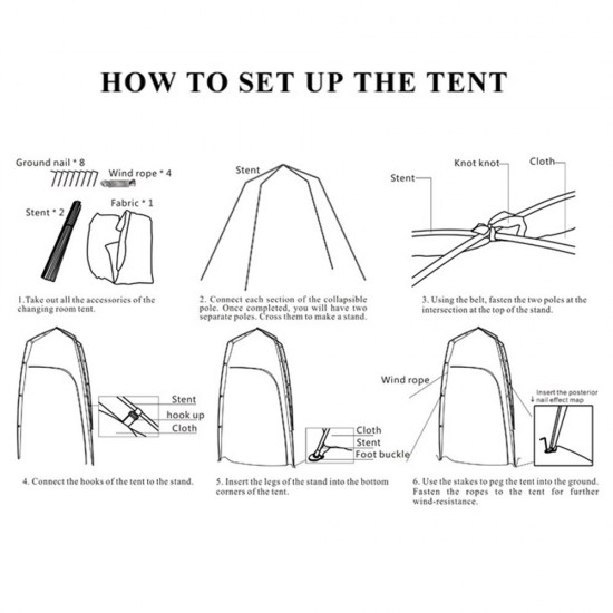 Privacy Shelter Tent Portable Outdoor Shower Toilet Changing Room Tent for Camping and Beach