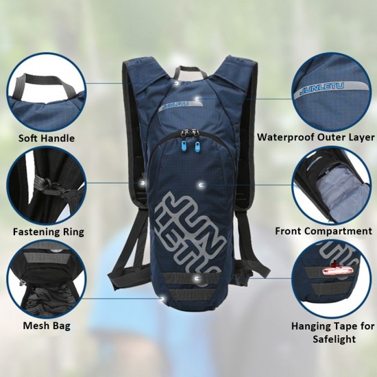 Hydration Pack Outdoor Compact Backpack for 2L Water Bladder Waterproof Multi Pockets Lightweight Cycling Running Hiking Rucksack