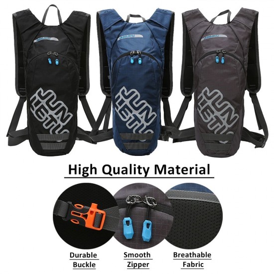 Hydration Pack Outdoor Compact Backpack for 2L Water Bladder Waterproof Multi Pockets Lightweight Cycling Running Hiking Rucksack