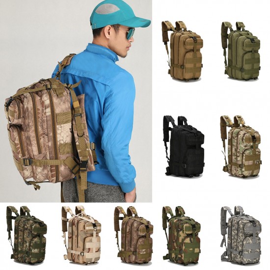 Outdoor Backpack Mountain Hiking Daypack Camouflage Large Capacity Multi Pockets Webbings Rucksacks