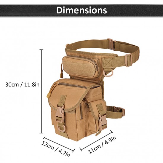 Drop Leg Bag Waterproof Thigh Waist Packs Pouch for Traveling Hiking Cycling Camping