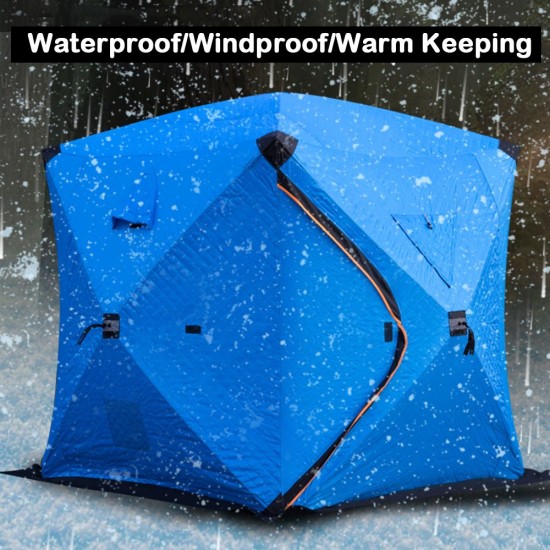 Portable Ice Fishing Shelter Easy Set-up Winter Fishing Tent Ice Fishing Tent  Waterproof &  Windproof